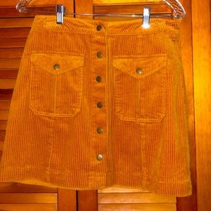 Forever 21 Button Down Corduroy Skirt